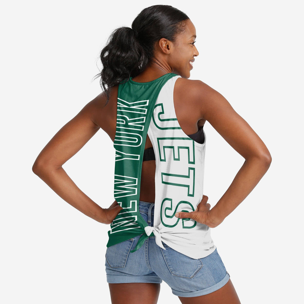 New York Jets Womens Tie-Breaker Sleeveless Top FOCO S - FOCO.com