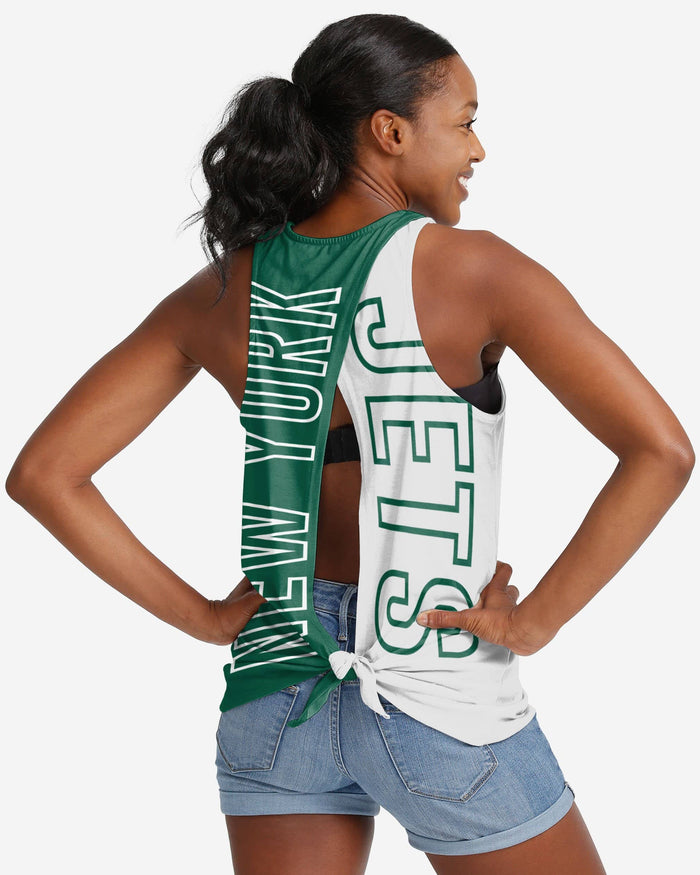 New York Jets Womens Tie-Breaker Sleeveless Top FOCO S - FOCO.com