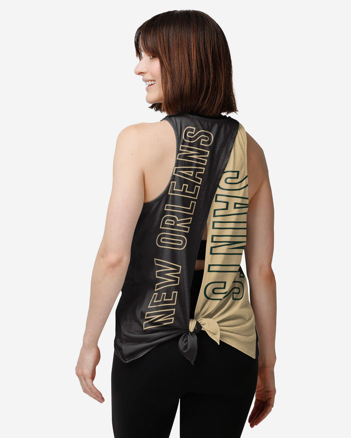 New Orleans Saints Womens Tie-Breaker Sleeveless Top FOCO S - FOCO.com