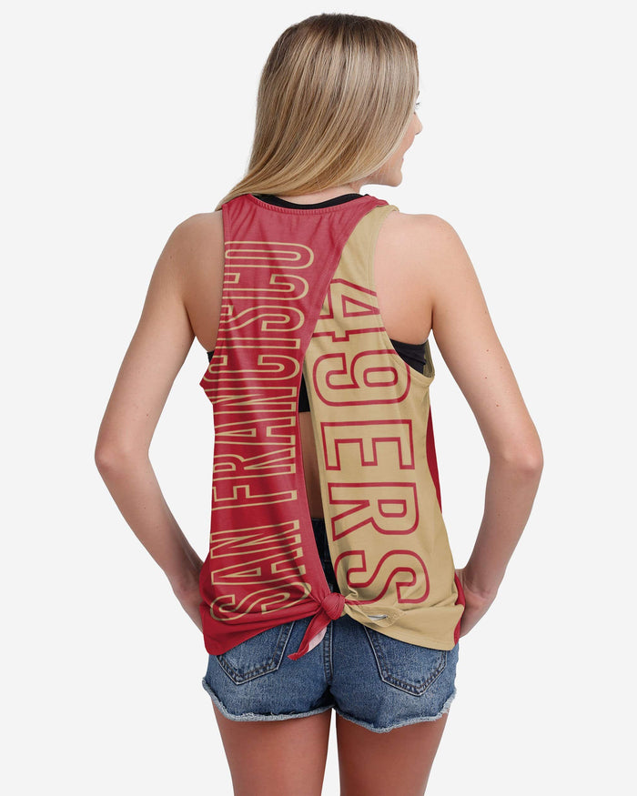 San Francisco 49ers Womens Tie-Breaker Sleeveless Top FOCO S - FOCO.com