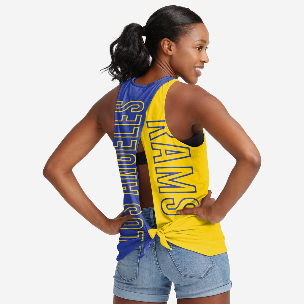 Los Angeles Rams Womens Tie-Breaker Sleeveless Top FOCO S - FOCO.com