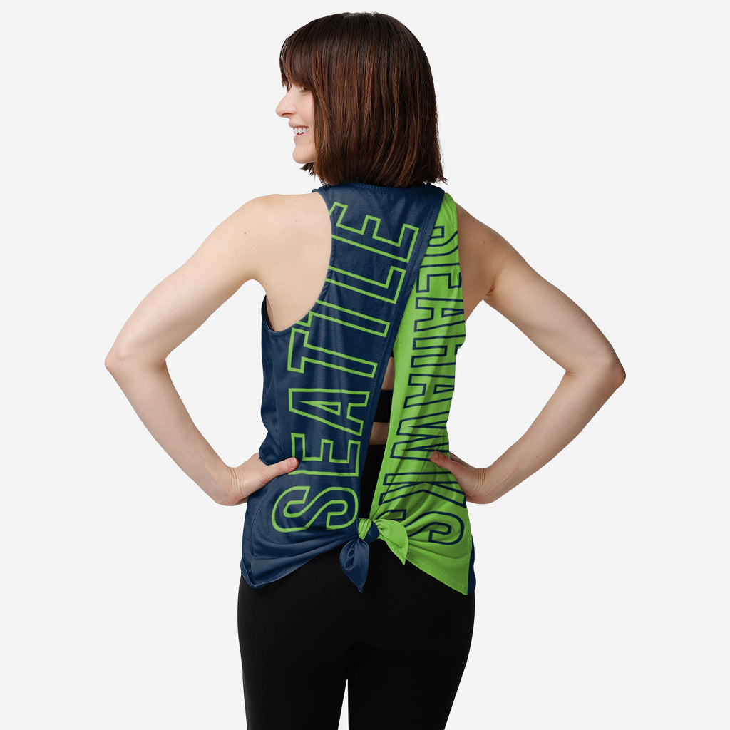 Seattle Seahawks Womens Tie-Breaker Sleeveless Top FOCO S - FOCO.com