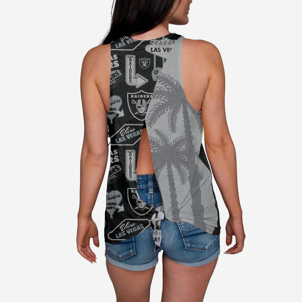 Las Vegas Raiders City Series Womens Tie-Breaker Sleeveless Top FOCO S - FOCO.com