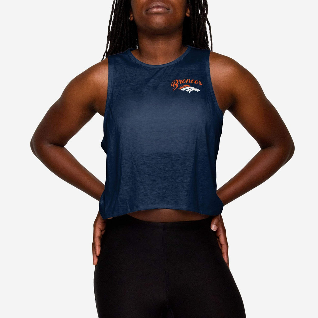 Denver Broncos Womens Croppin' It Sleeveless Top FOCO S - FOCO.com