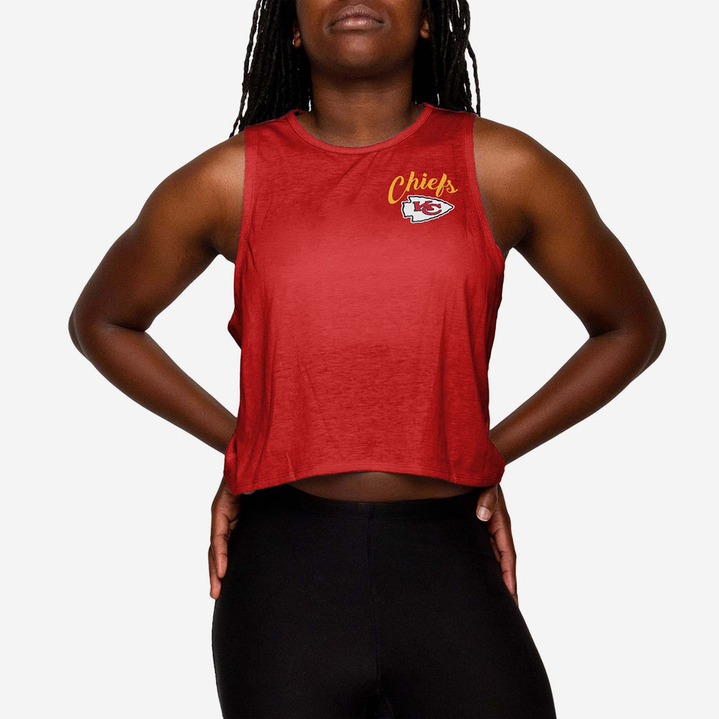 Kansas City Chiefs Womens Croppin' It Sleeveless Top FOCO S - FOCO.com