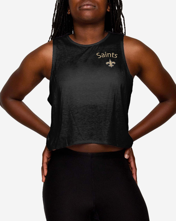 New Orleans Saints Womens Croppin' It Sleeveless Top FOCO S - FOCO.com