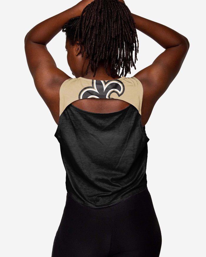 New Orleans Saints Womens Croppin' It Sleeveless Top FOCO - FOCO.com