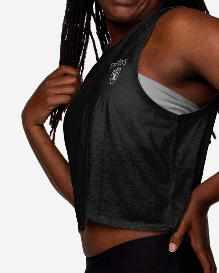 Las Vegas Raiders Womens Croppin' It Sleeveless Top FOCO - FOCO.com