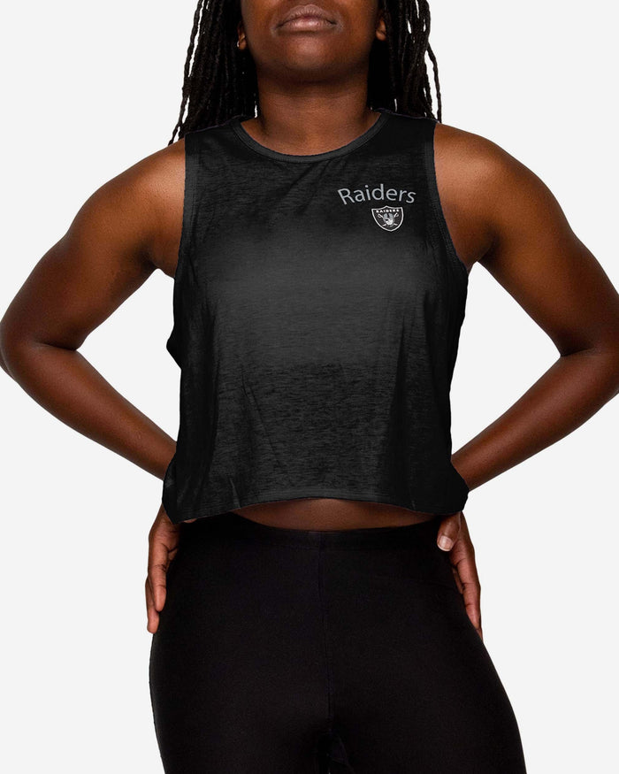 Las Vegas Raiders Womens Croppin' It Sleeveless Top FOCO S - FOCO.com