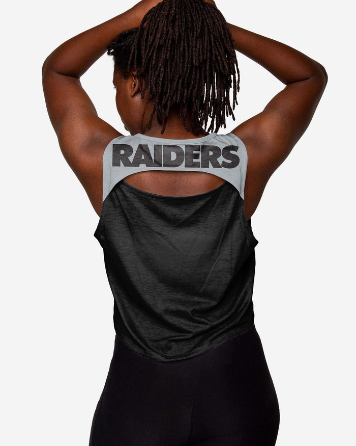 Las Vegas Raiders Womens Croppin' It Sleeveless Top FOCO - FOCO.com