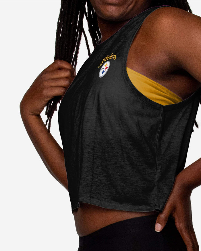 Pittsburgh Steelers Womens Croppin' It Sleeveless Top FOCO - FOCO.com