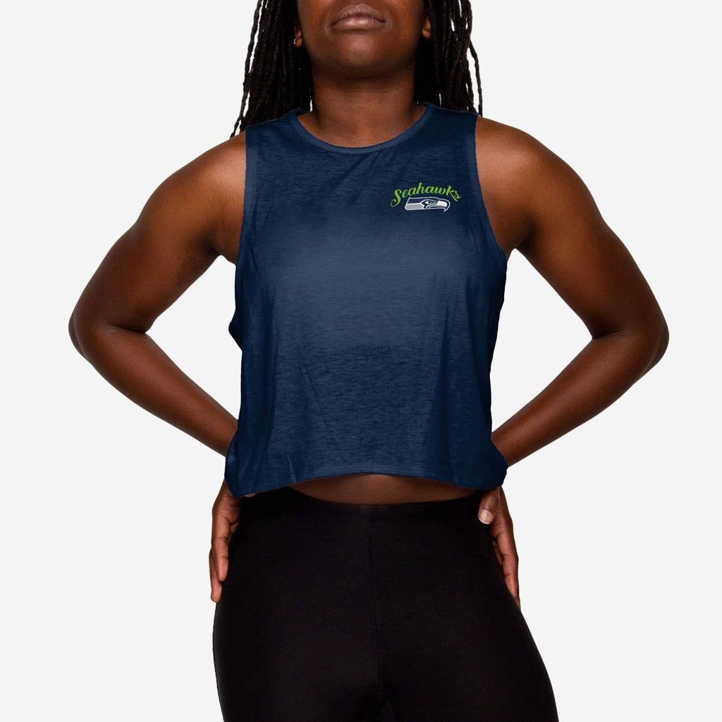 Seattle Seahawks Womens Croppin' It Sleeveless Top FOCO S - FOCO.com
