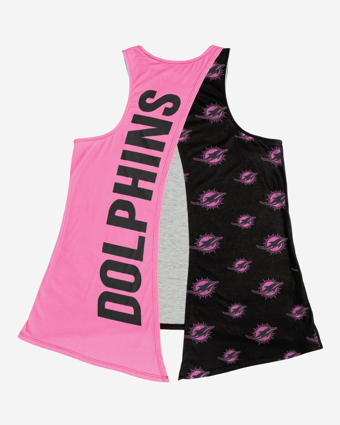 Miami Dolphins Womens Highlights Tie-Breaker Sleeveless Top FOCO - FOCO.com