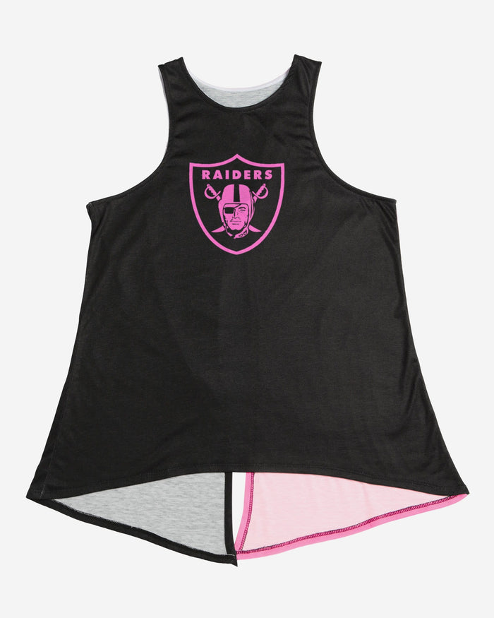 Las Vegas Raiders Womens Highlights Tie-Breaker Sleeveless Top FOCO - FOCO.com