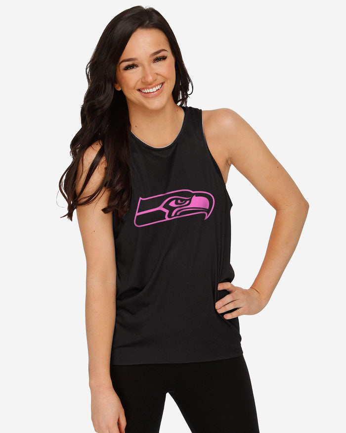 Seattle Seahawks Womens Highlights Tie-Breaker Sleeveless Top FOCO - FOCO.com