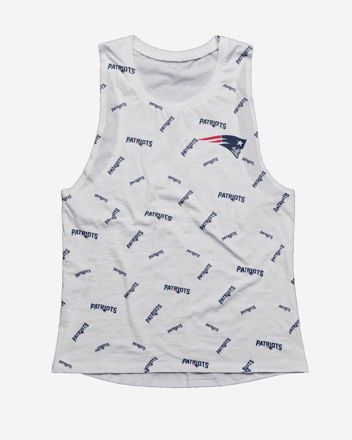 New England Patriots Womens Mini Wordmark Sleeveless Top FOCO - FOCO.com