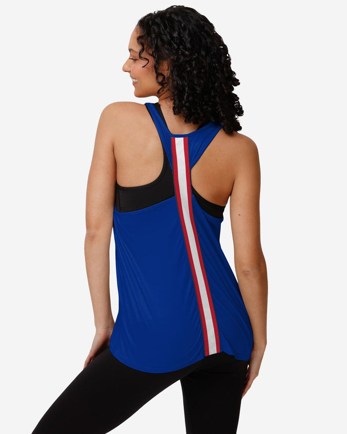 Buffalo Bills Womens Wordmark Team Stripe Sleeveless Top FOCO - FOCO.com