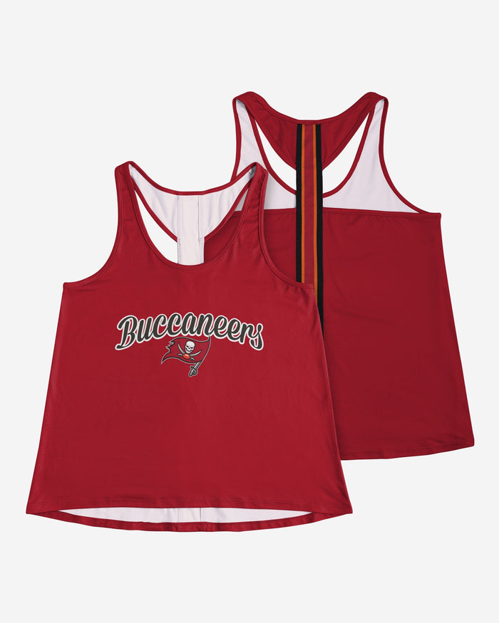 Tampa Bay Buccaneers Womens Wordmark Team Stripe Sleeveless Top FOCO - FOCO.com