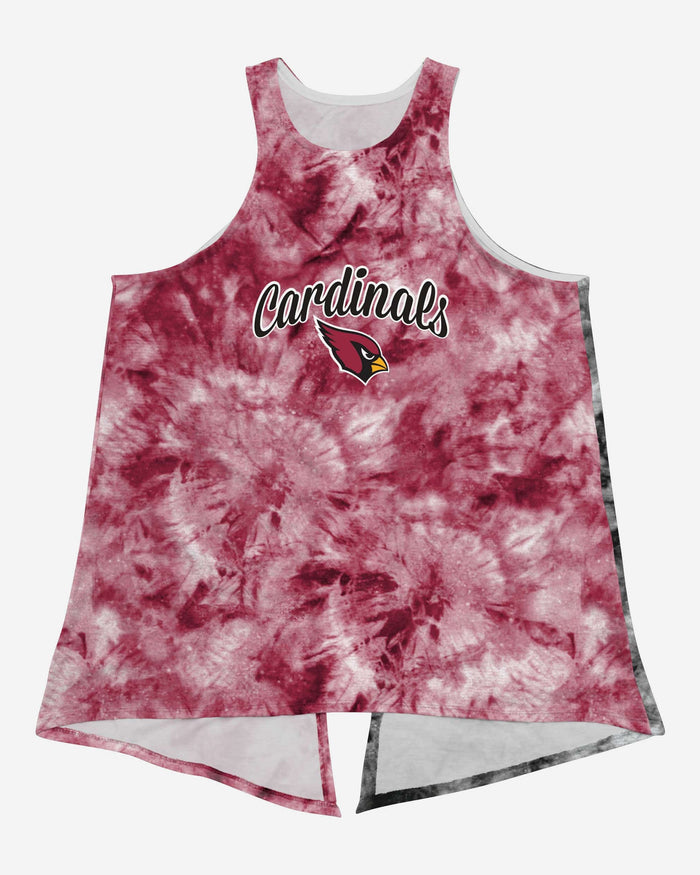 Arizona Cardinals Womens Script Wordmark Tie-Dye Tie-Breaker Sleeveless Top FOCO - FOCO.com