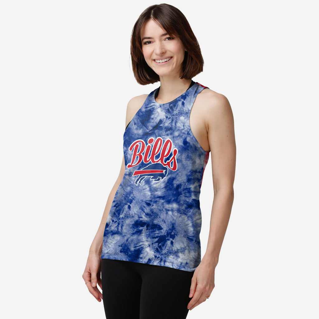 Buffalo Bills Womens Script Wordmark Tie-Dye Tie-Breaker Sleeveless Top FOCO S - FOCO.com