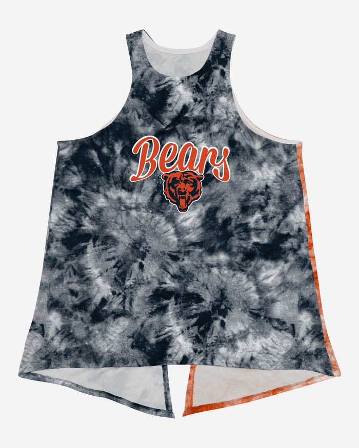 Chicago Bears Womens Script Wordmark Tie-Dye Tie-Breaker Sleeveless Top FOCO - FOCO.com