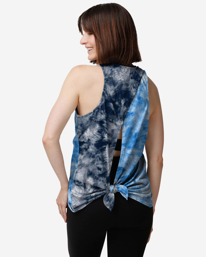 Tennessee Titans Womens Script Wordmark Tie-Dye Tie-Breaker Sleeveless Top FOCO - FOCO.com