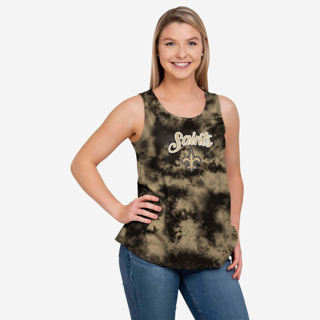 New Orleans Saints Womens To Tie-Dye For Sleeveless Top FOCO S - FOCO.com