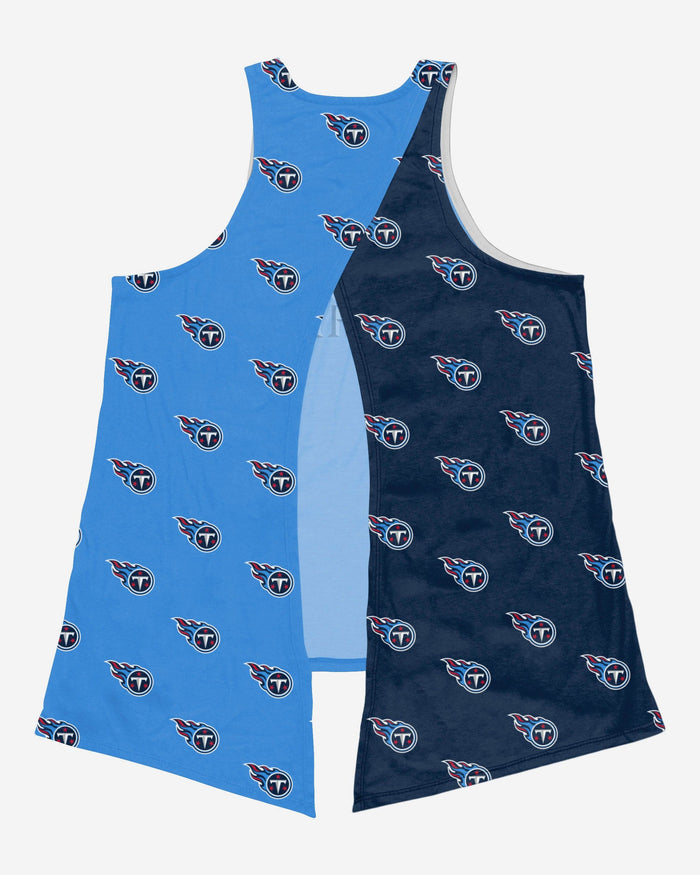 Tennessee Titans Womens Wordmark Mini Print Tie-Breaker Sleeveless Top FOCO - FOCO.com