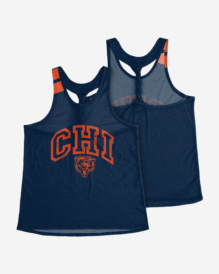 Chicago Bears Womens Team Twist Sleeveless Top FOCO - FOCO.com