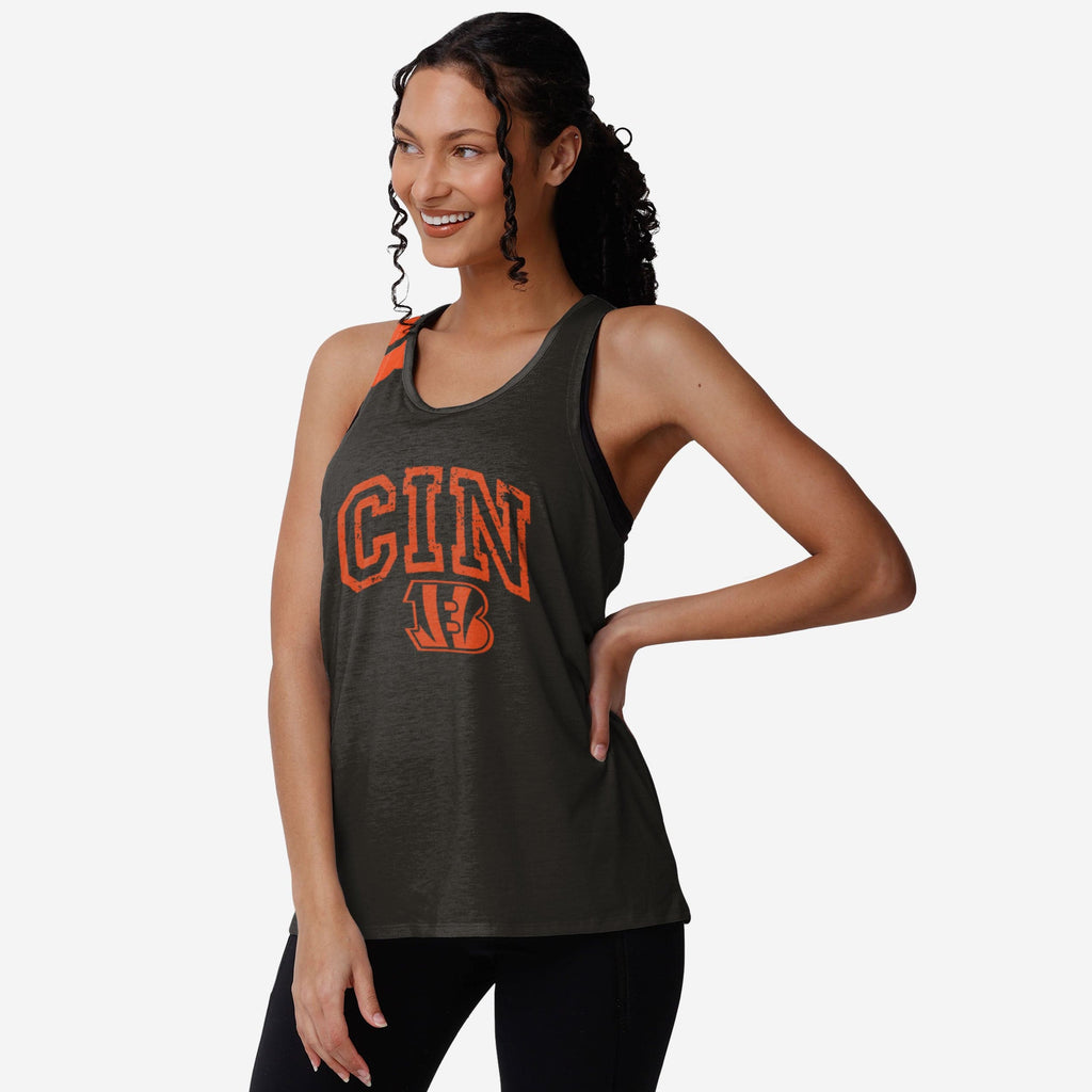 Cincinnati Bengals Womens Team Twist Sleeveless Top FOCO S - FOCO.com