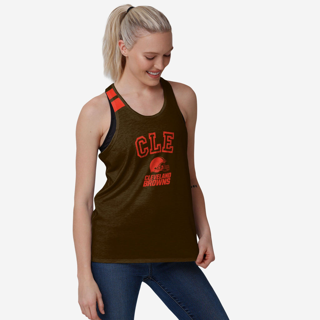 Cleveland Browns Womens Team Twist Sleeveless Top FOCO S - FOCO.com