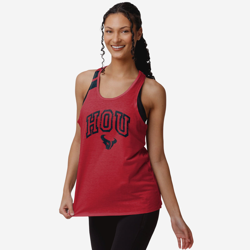 Houston Texans Womens Team Twist Sleeveless Top FOCO S - FOCO.com