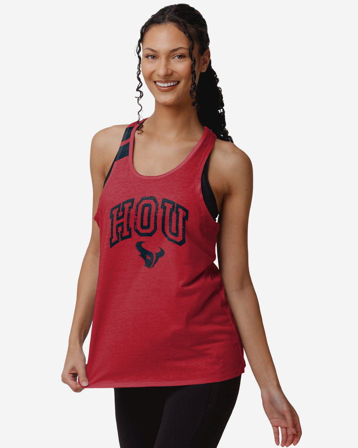 Houston Texans Womens Team Twist Sleeveless Top FOCO S - FOCO.com