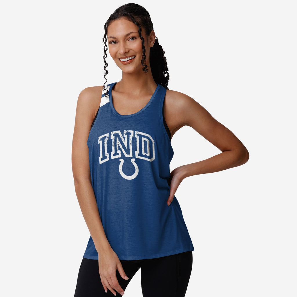 Indianapolis Colts Womens Team Twist Sleeveless Top FOCO S - FOCO.com