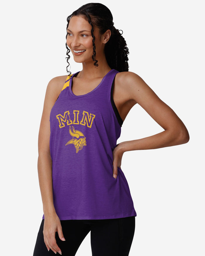 Minnesota Vikings Womens Team Twist Sleeveless Top FOCO S - FOCO.com