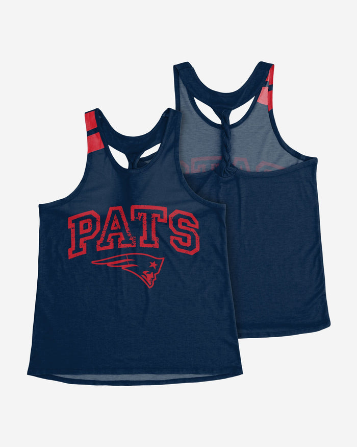 New England Patriots Womens Team Twist Sleeveless Top FOCO - FOCO.com