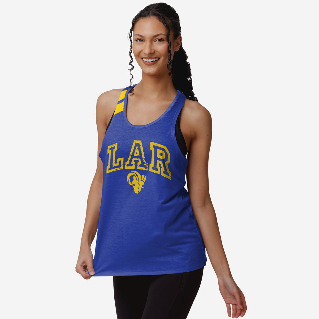 Los Angeles Rams Womens Team Twist Sleeveless Top FOCO S - FOCO.com