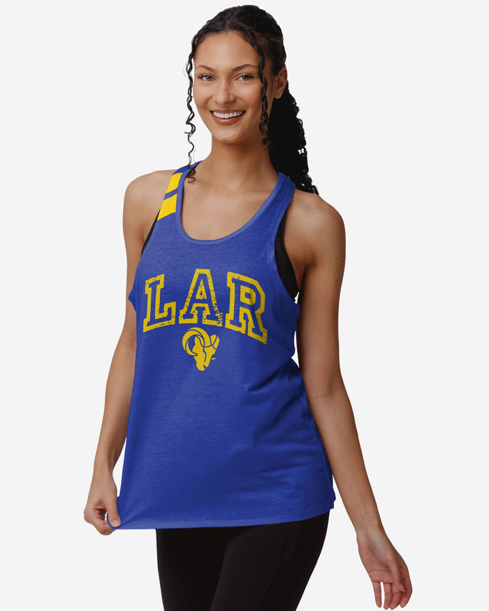 Los Angeles Rams Womens Team Twist Sleeveless Top FOCO S - FOCO.com