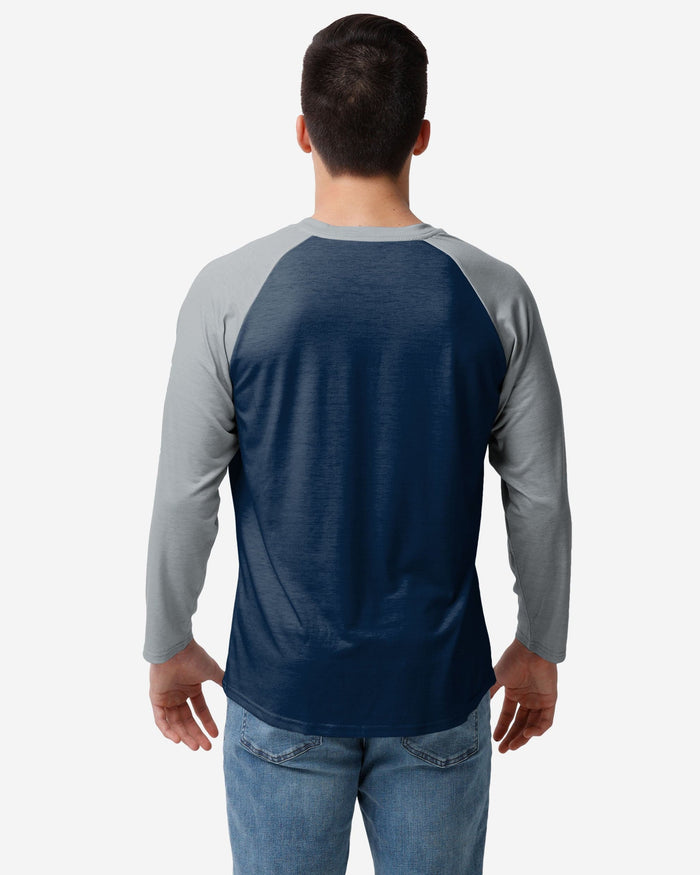 Dallas Cowboys Colorblock Wordmark Raglan T-Shirt FOCO - FOCO.com