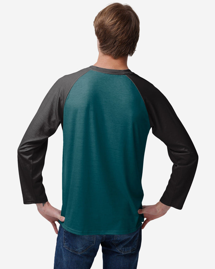 Philadelphia Eagles Colorblock Wordmark Raglan T-Shirt FOCO - FOCO.com