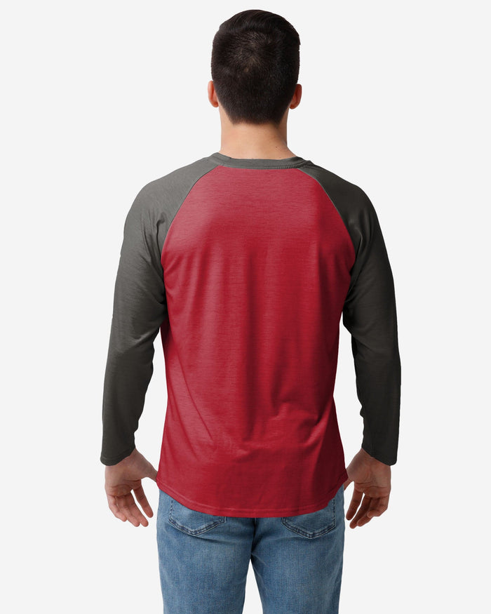 Tampa Bay Buccaneers Colorblock Wordmark Raglan T-Shirt FOCO - FOCO.com