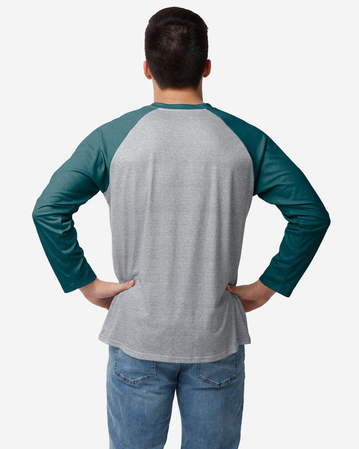 Philadelphia Eagles Gray Big Logo Raglan T-Shirt FOCO - FOCO.com