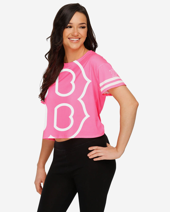 Boston Red Sox Womens Highlights Crop Top FOCO S - FOCO.com