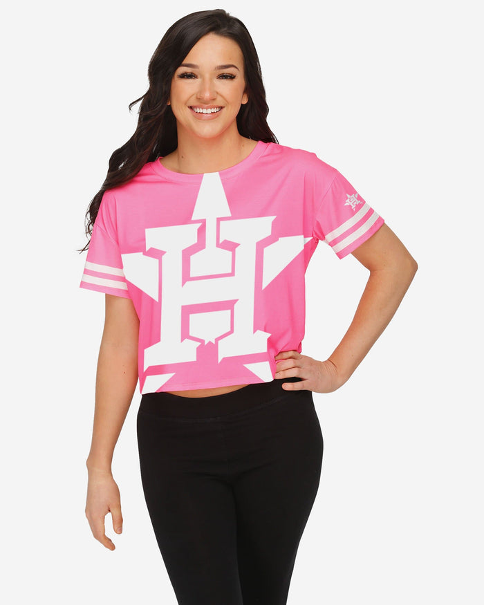 Houston Astros Womens Highlights Crop Top FOCO S - FOCO.com