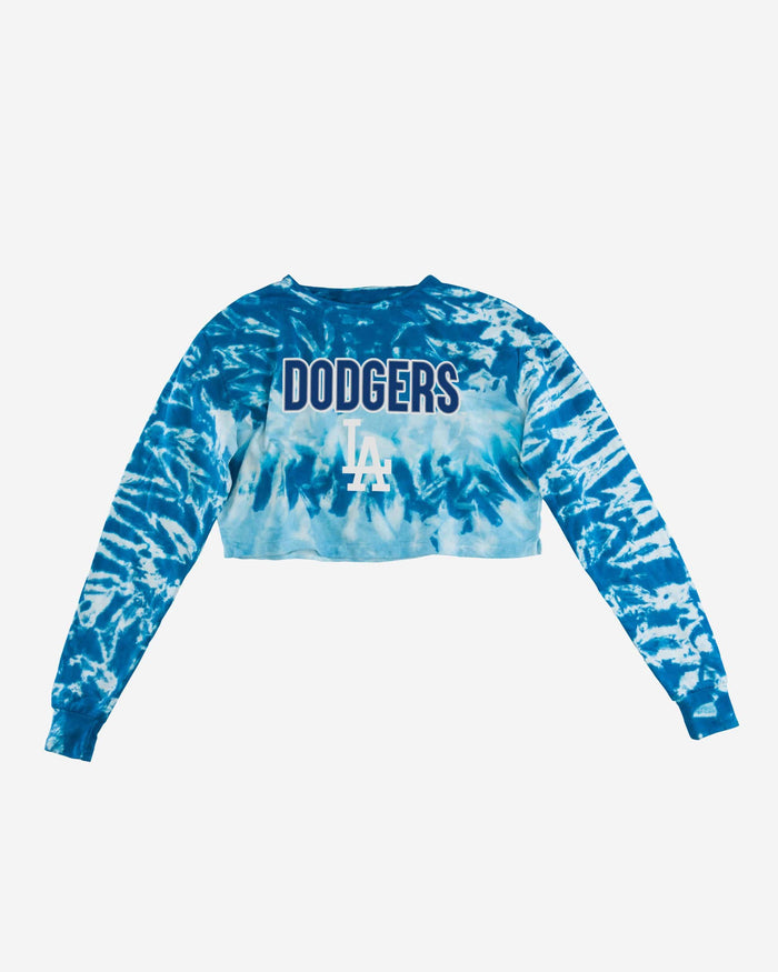 Los Angeles Dodgers Womens Tie-Dye Rush Cropped Sweater FOCO - FOCO.com