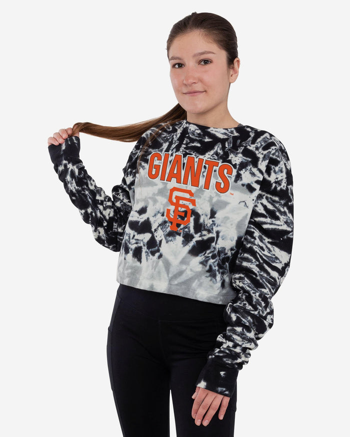 San Francisco Giants Womens Tie-Dye Rush Cropped Sweater FOCO S - FOCO.com