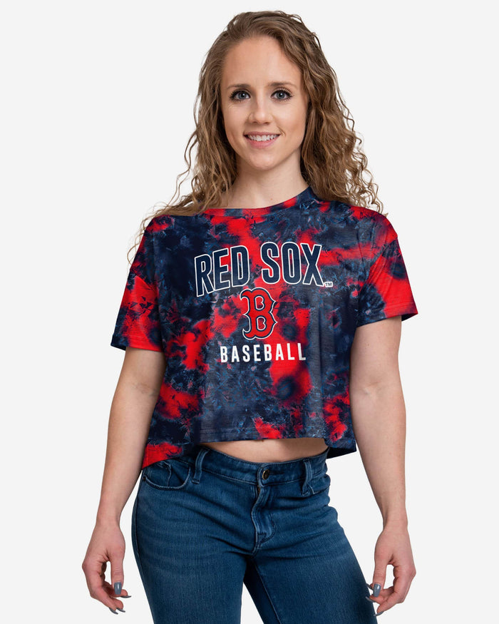Boston Red Sox Womens To Tie-Dye For Crop Top FOCO S - FOCO.com