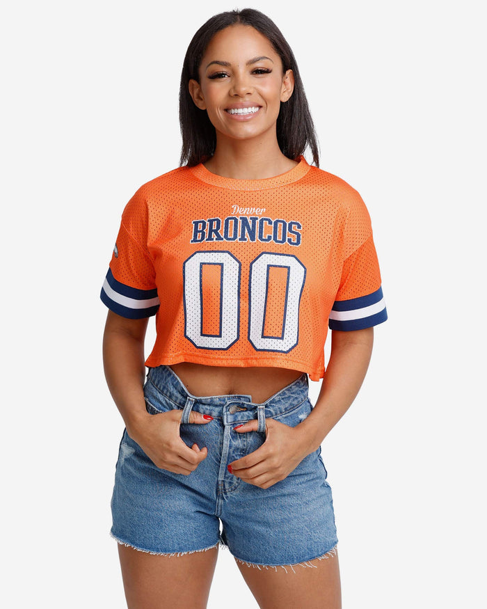 Denver Broncos Womens Gameday Mesh Crop Top FOCO S - FOCO.com