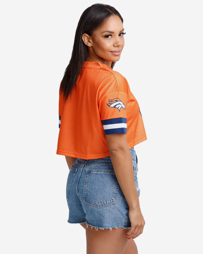 Denver Broncos Womens Gameday Mesh Crop Top FOCO - FOCO.com