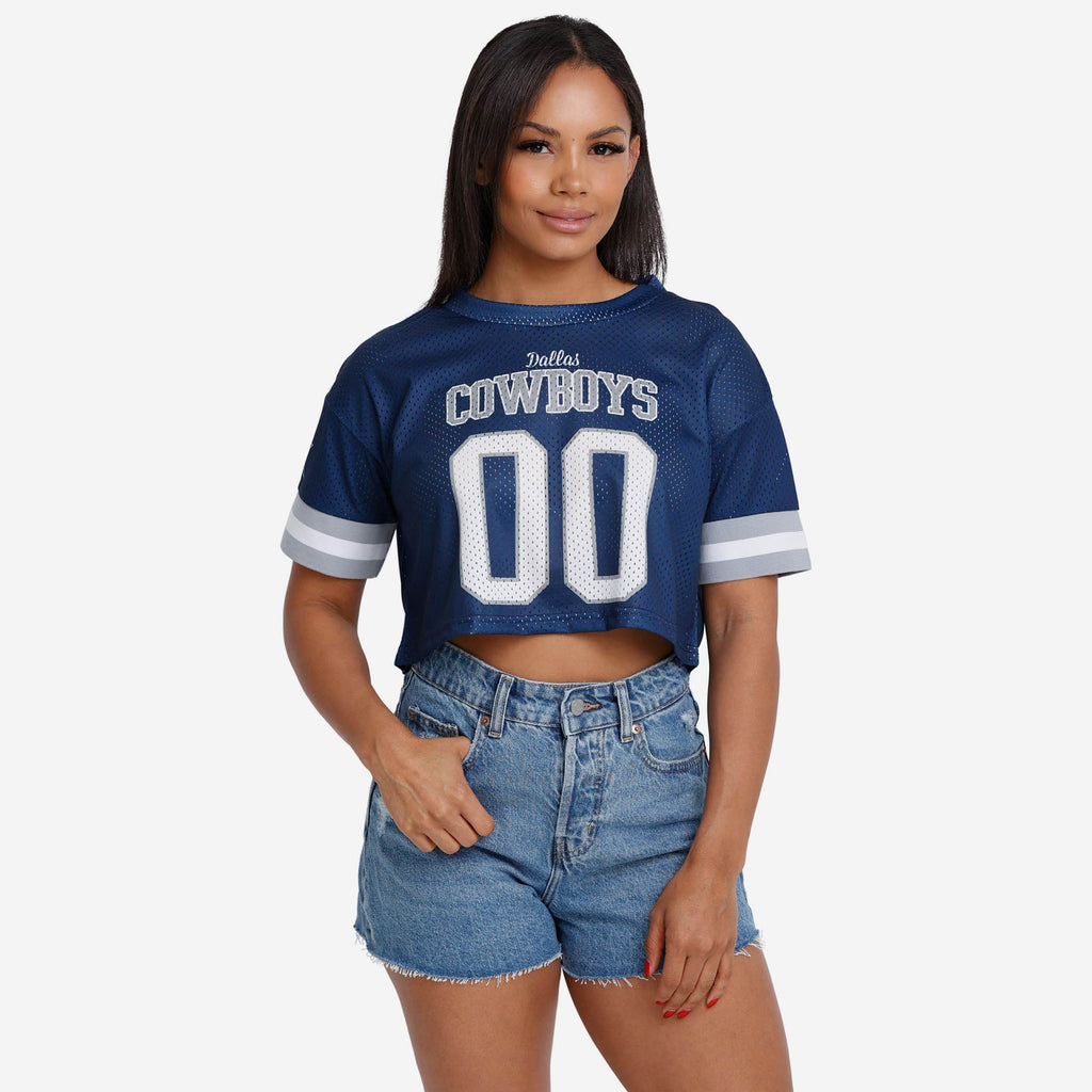 Dallas Cowboys Womens Gameday Mesh Crop Top FOCO S - FOCO.com